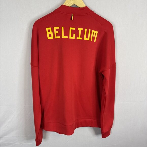 Adidas Belgium National Team Red Track Jacket L Euro Soccer CF8895 - Picture 7 of 10